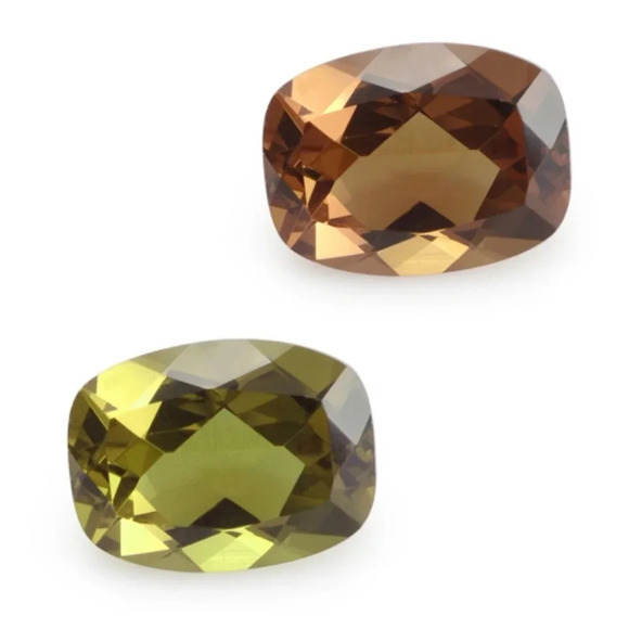 Color-Change Autumn Alexite & Natural White Zircon Halo Cocktail Ring. - Picture 7 of 11